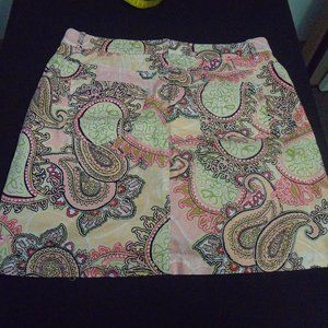 COPY - Croft & Barrow Paisley Mini Skort Skirt